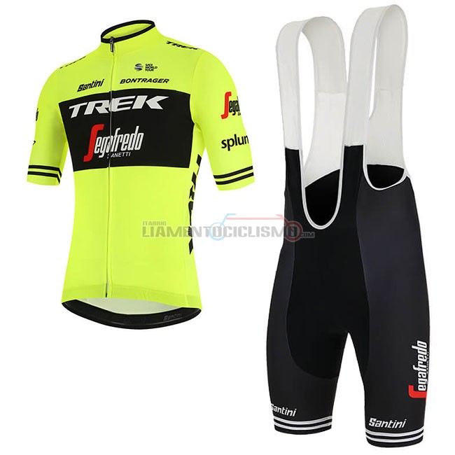 Abbigliamento Ciclismo Trek Segafredo Manica Corta 2019 Verde Nero